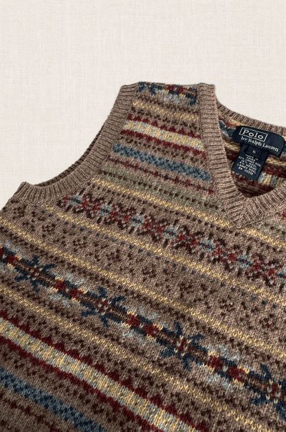 Fair Isle Wool Knit Vest