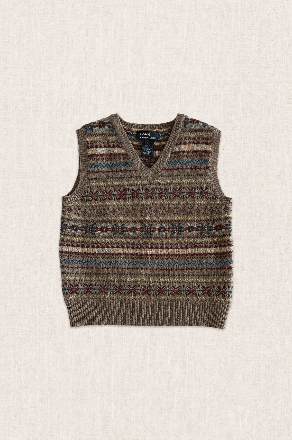 Fair Isle Wool Knit Vest