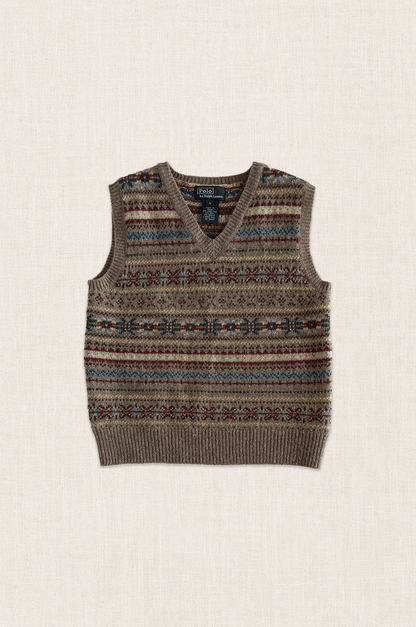 Fair Isle Wool Knit Vest