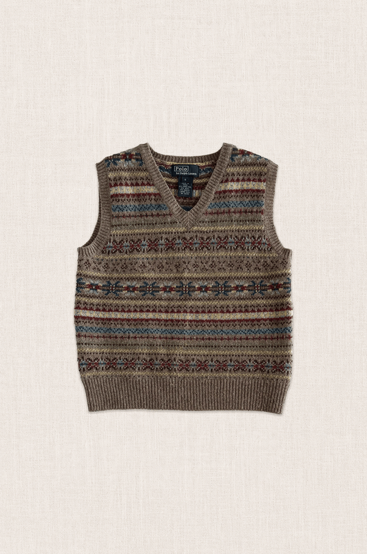 Fair Isle Wool Knit Vest
