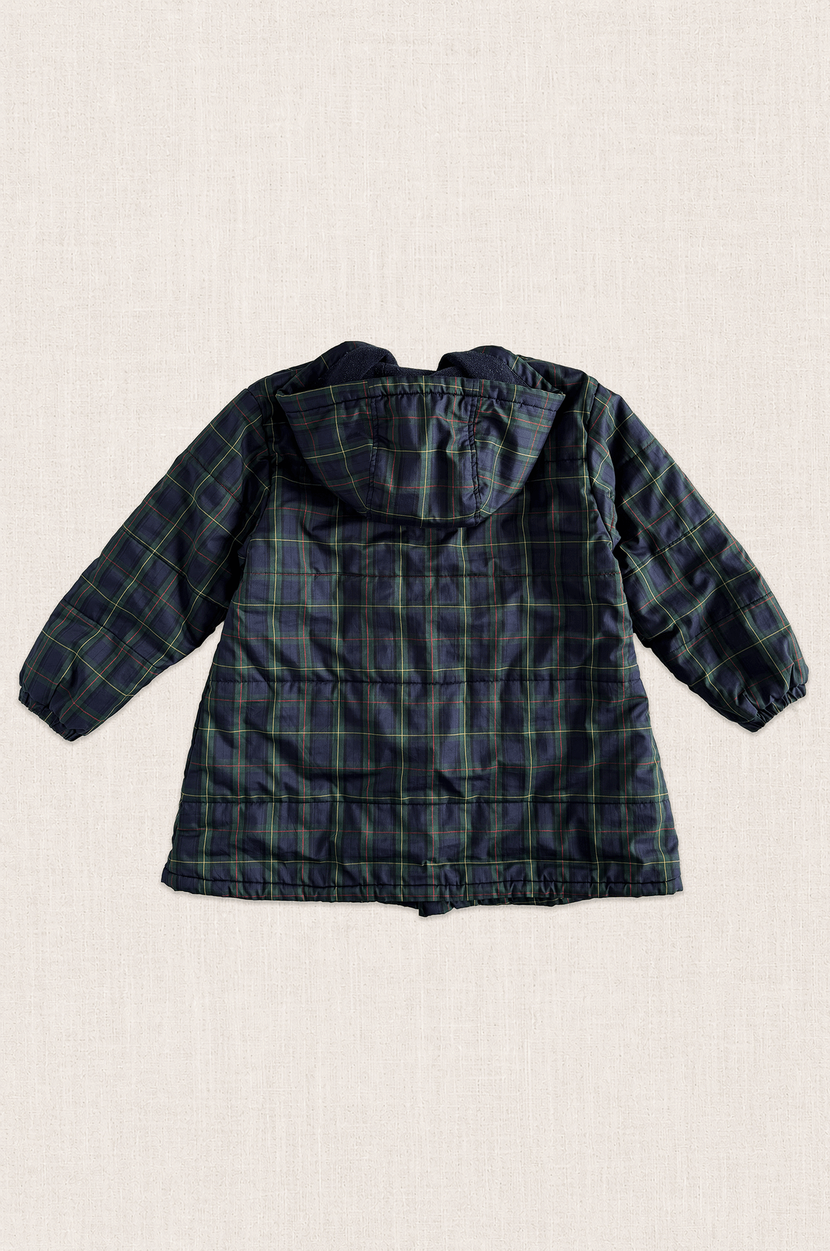 Tartan Hooded Puffer Coat