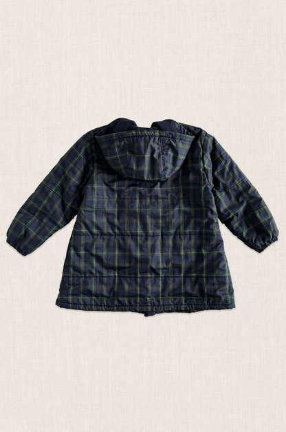 Tartan Hooded Puffer Coat