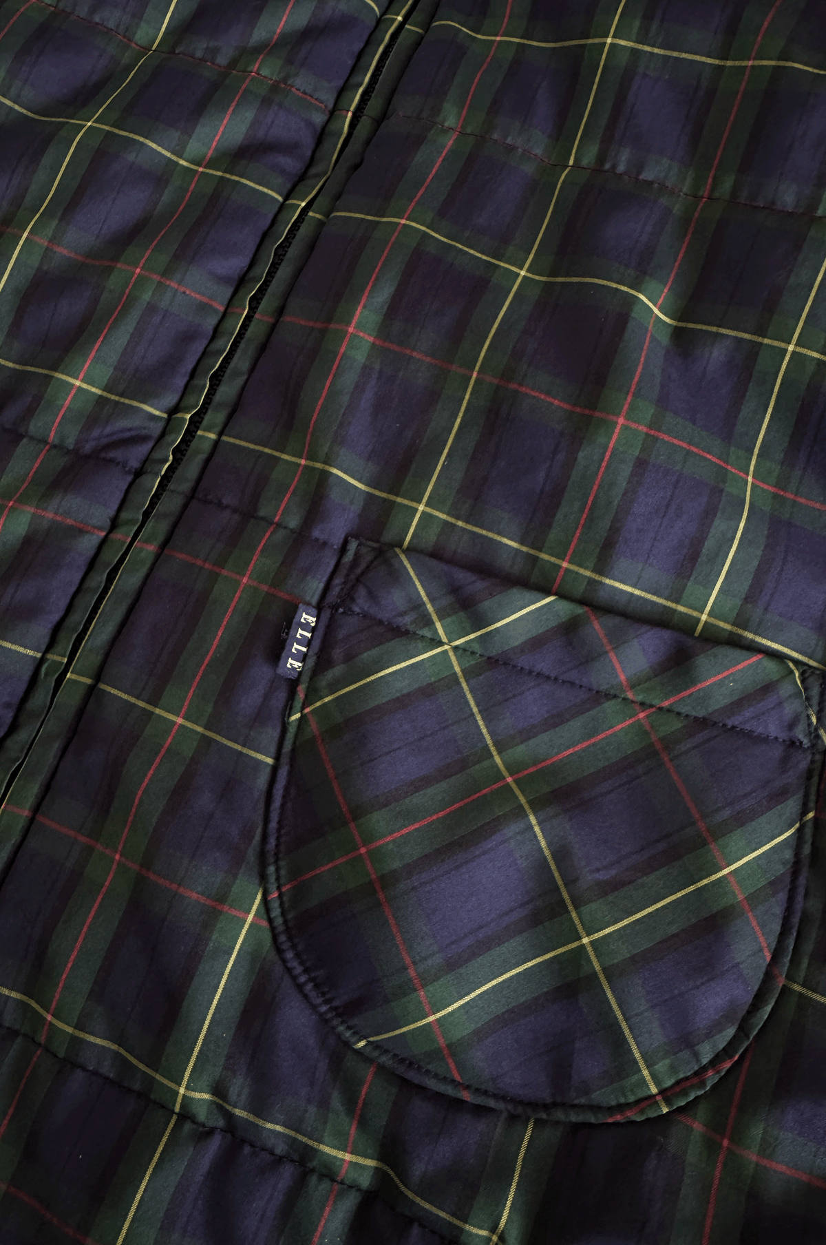 Tartan Hooded Puffer Coat