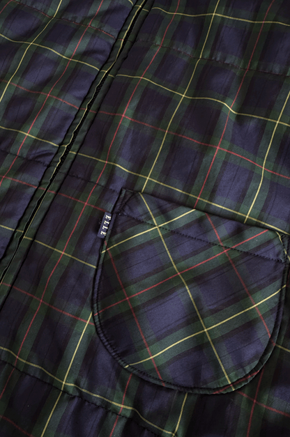 Tartan Hooded Puffer Coat