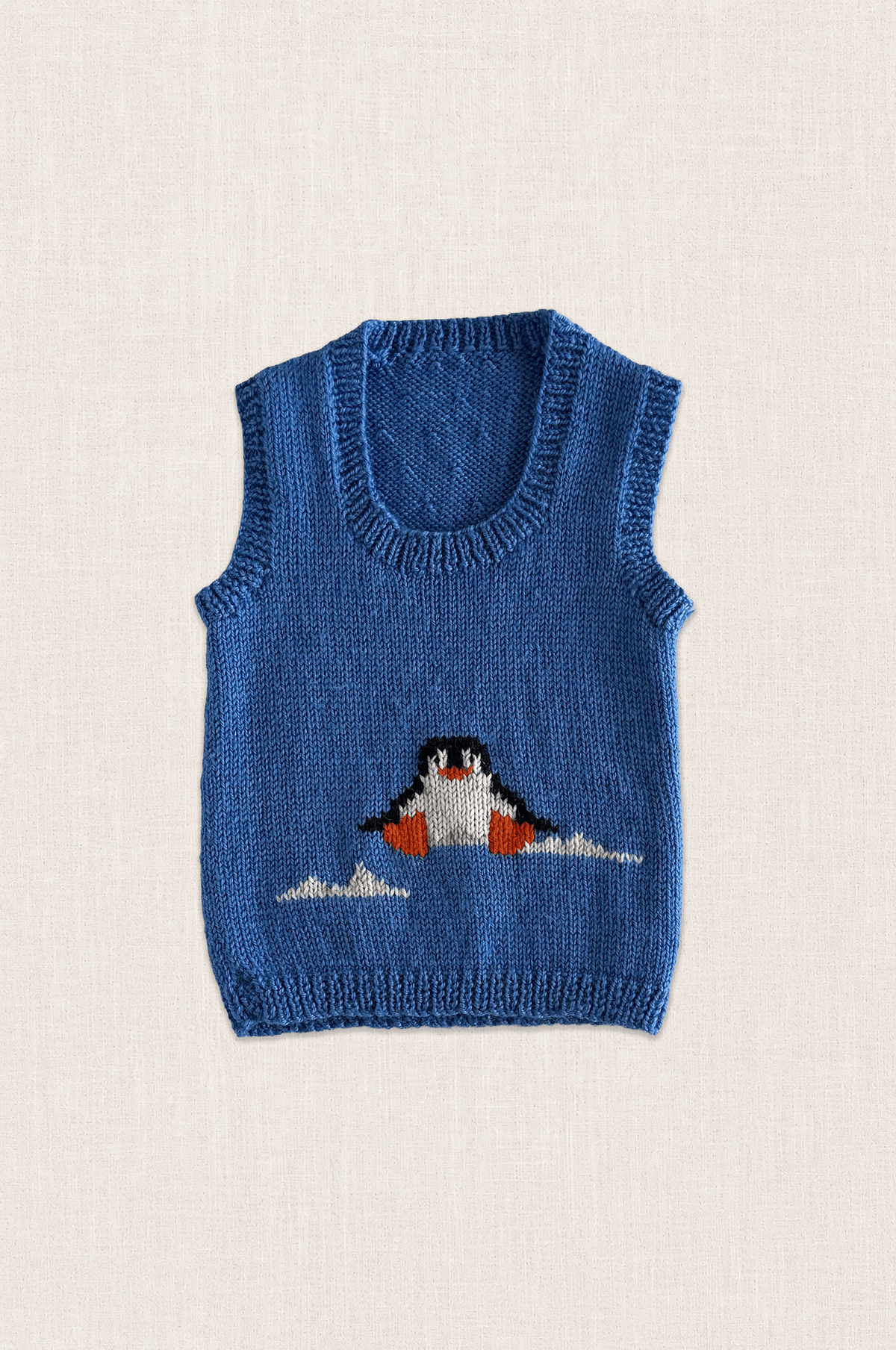 Hand-Knitted Penguin Vest