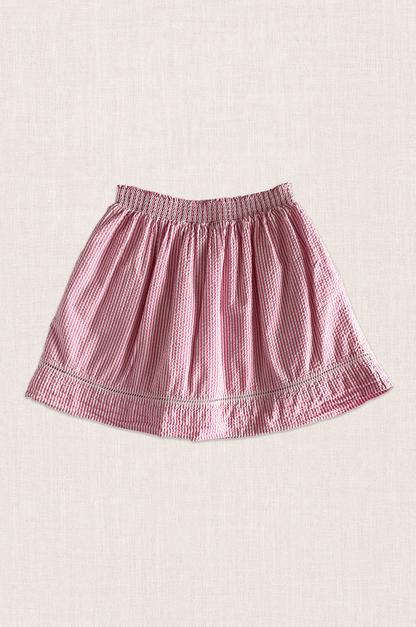 Pink Stripe Seersucker Skirt