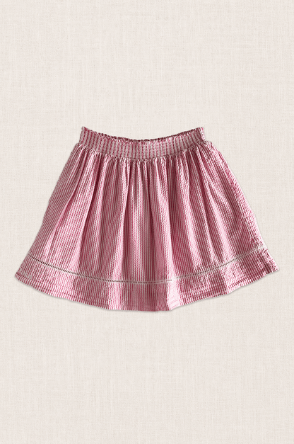 Pink Stripe Seersucker Skirt