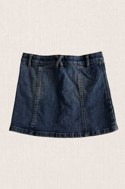Button-Front Denim Skirt