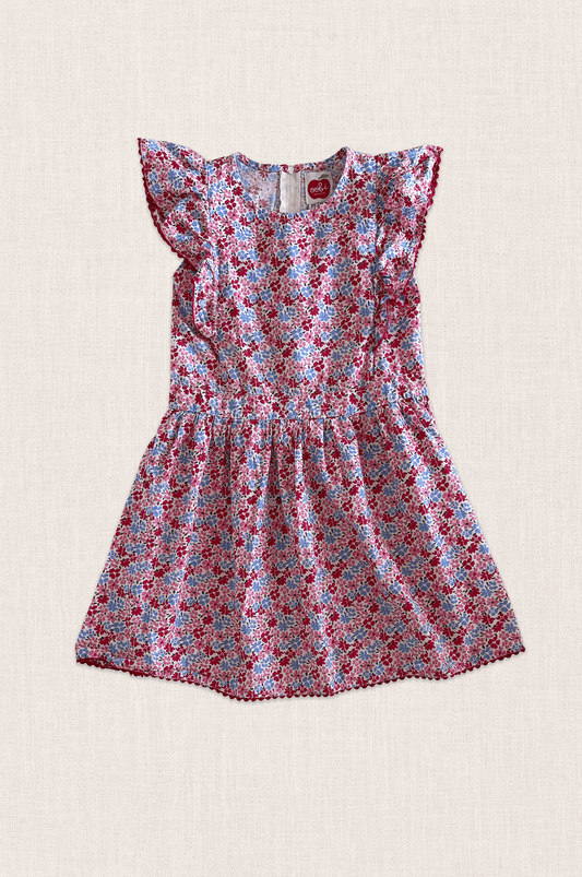 Floral Frill Cotton Dress