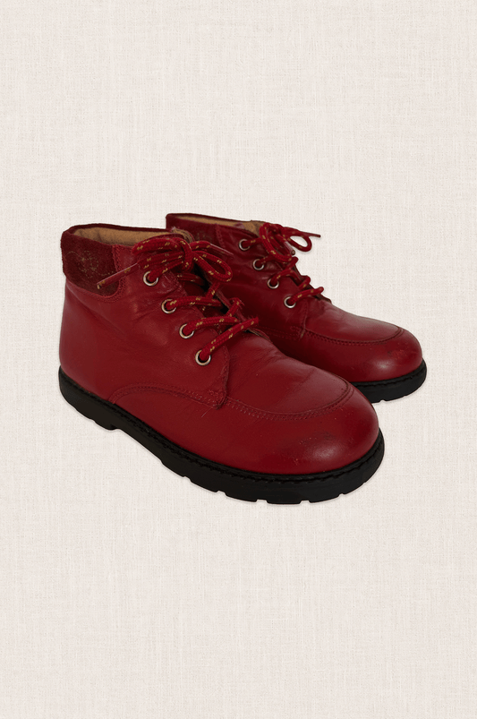 Leather Lace-Up Boots