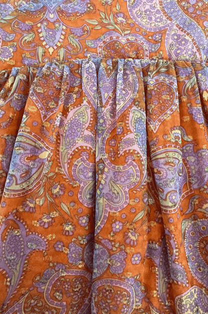Metallic Paisley Dress