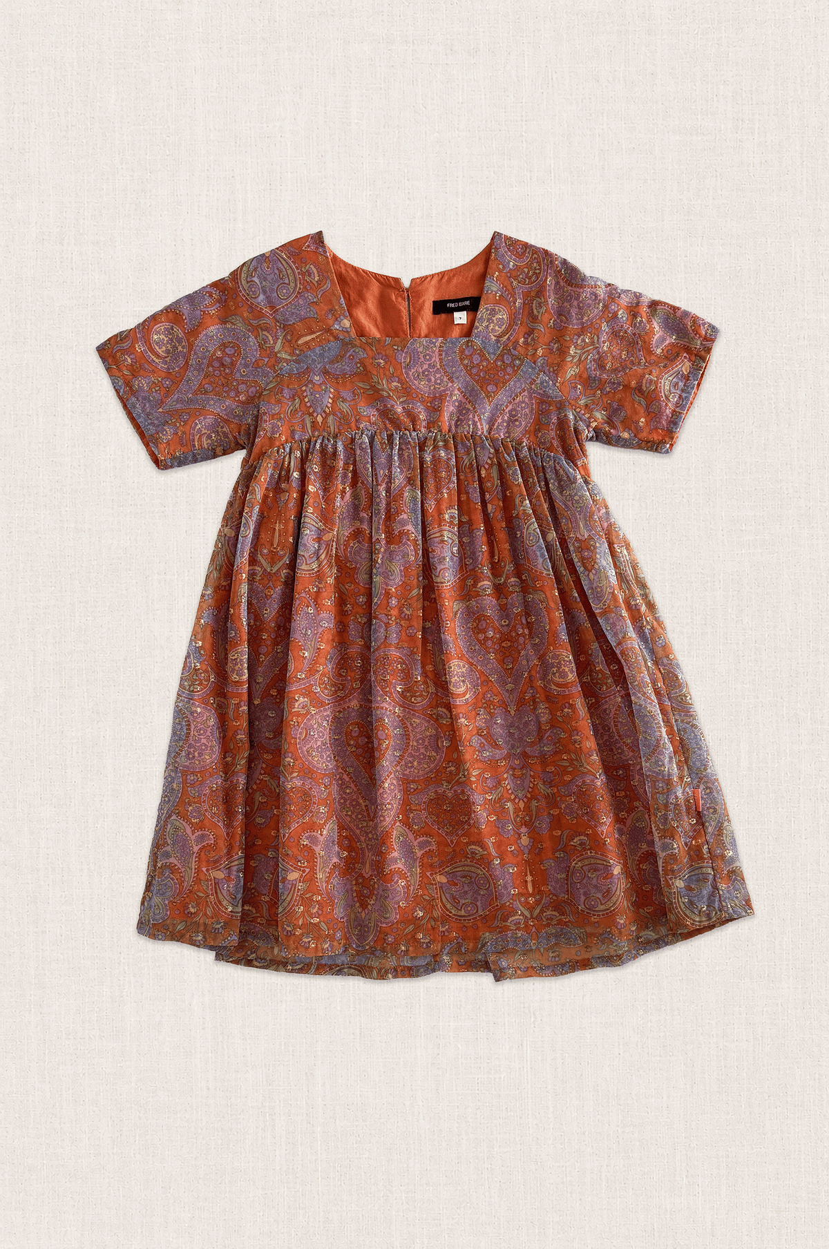 Metallic Paisley Dress