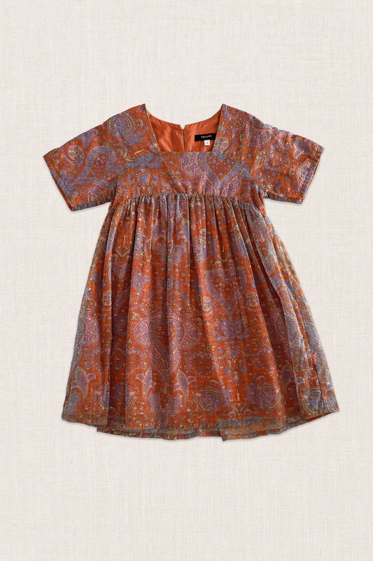 Metallic Paisley Dress
