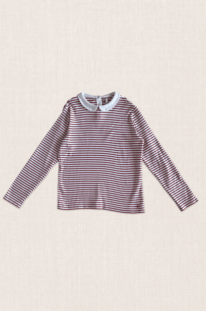 Peter Pan Collar Stripe Top