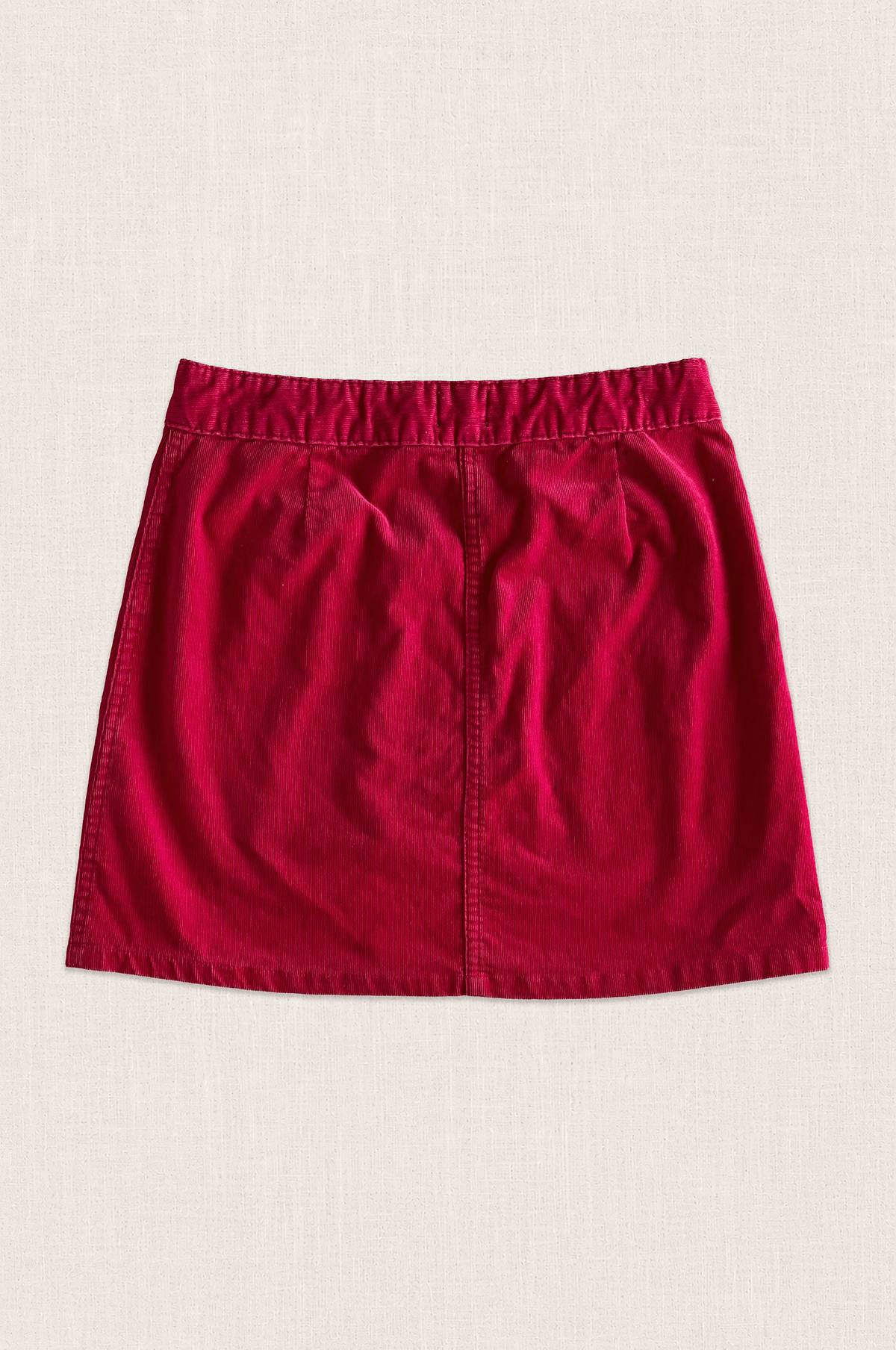 Raspberry Corduroy Skirt