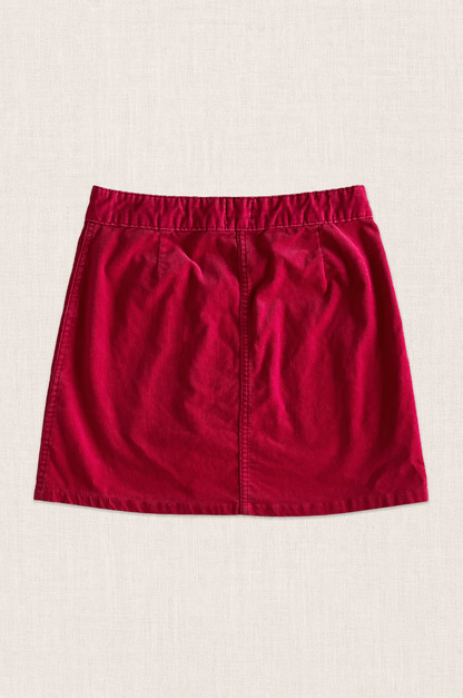 Raspberry Corduroy Skirt