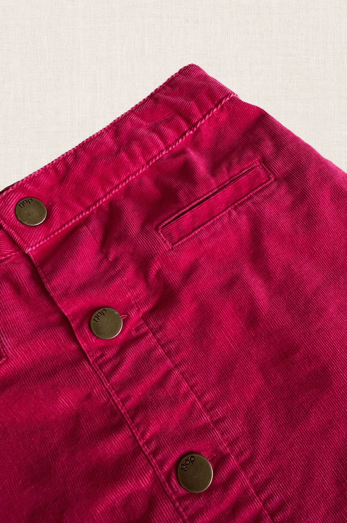Raspberry Corduroy Skirt
