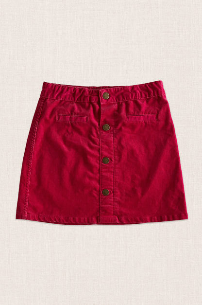 Raspberry Corduroy Skirt