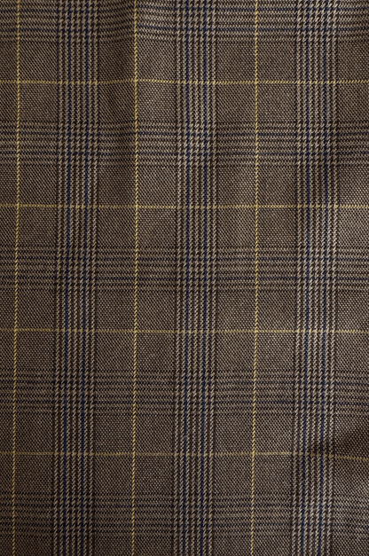 Checked Barrel-Leg Pants