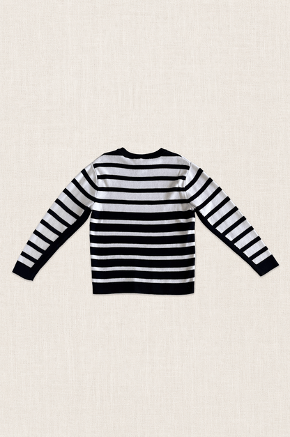 Navy Breton Knit Sweater