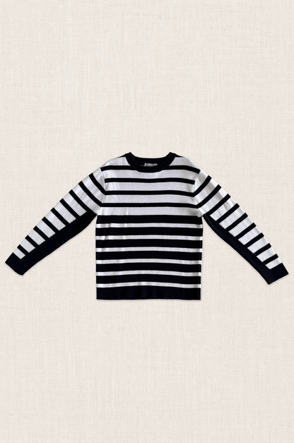 Navy Breton Knit Sweater