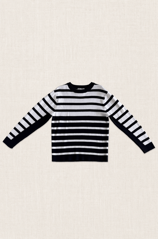 Navy Breton Knit Sweater
