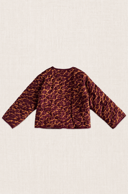 Quilted Leopard Print Jacket