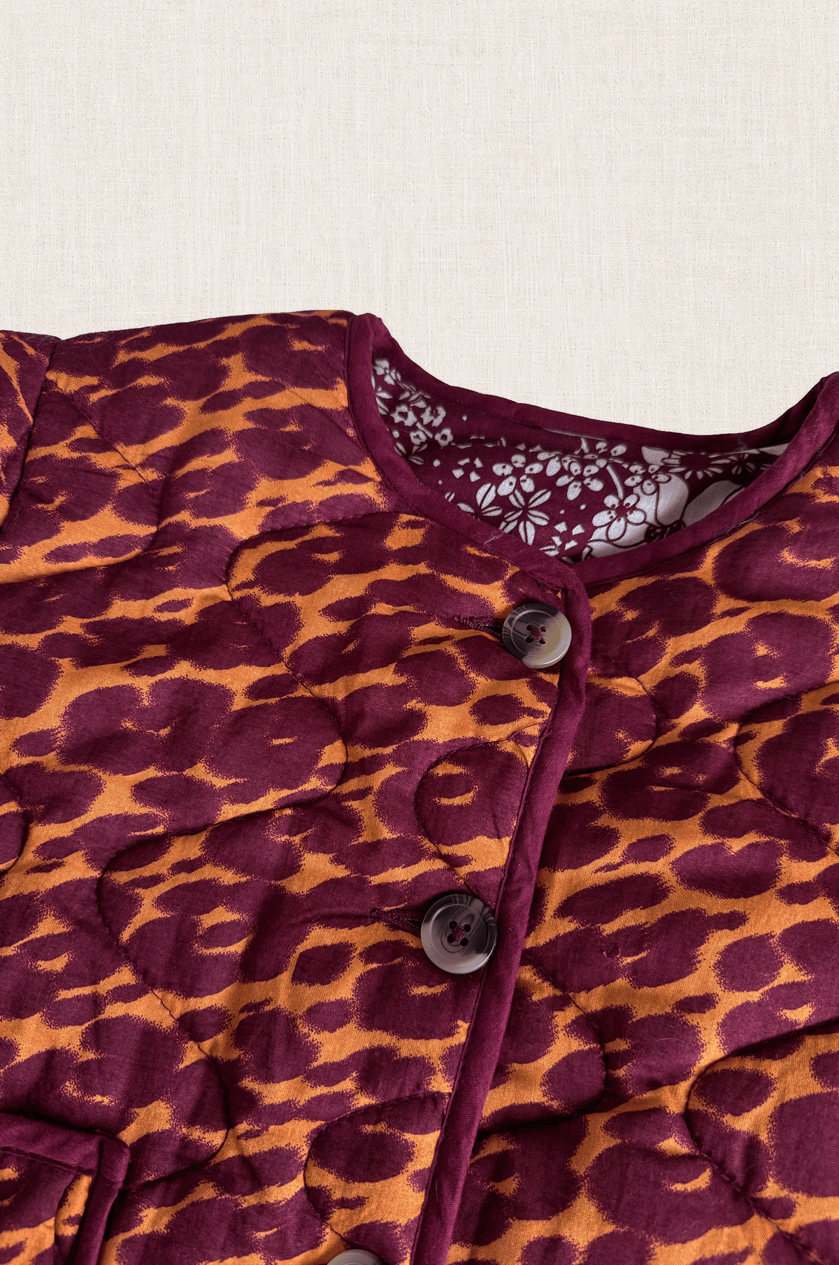Quilted Leopard Print Jacket