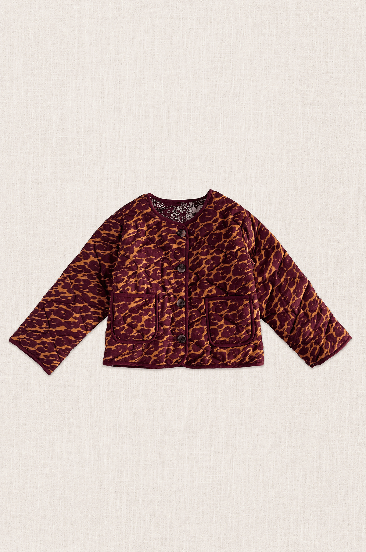 Quilted Leopard Print Jacket