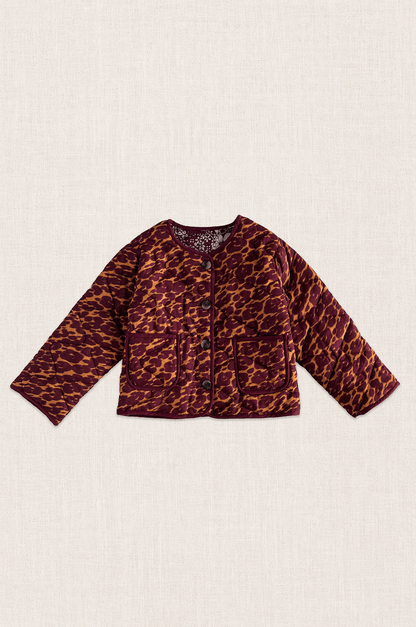Quilted Leopard Print Jacket