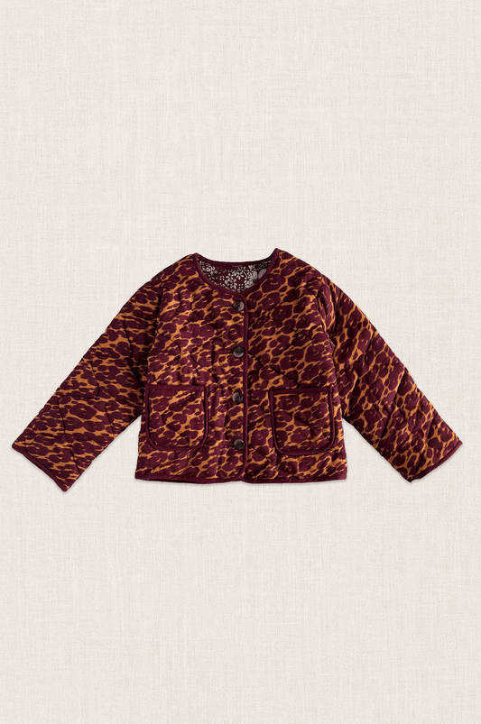 Quilted Leopard Print Jacket