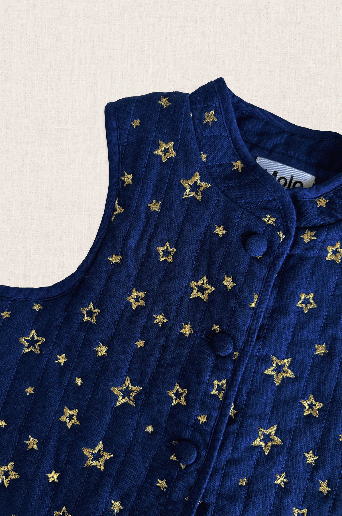 Gold Star Quilted Vest