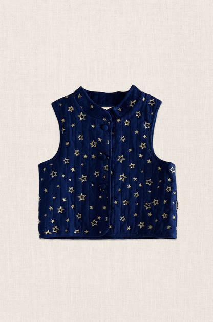 Gold Star Quilted Vest