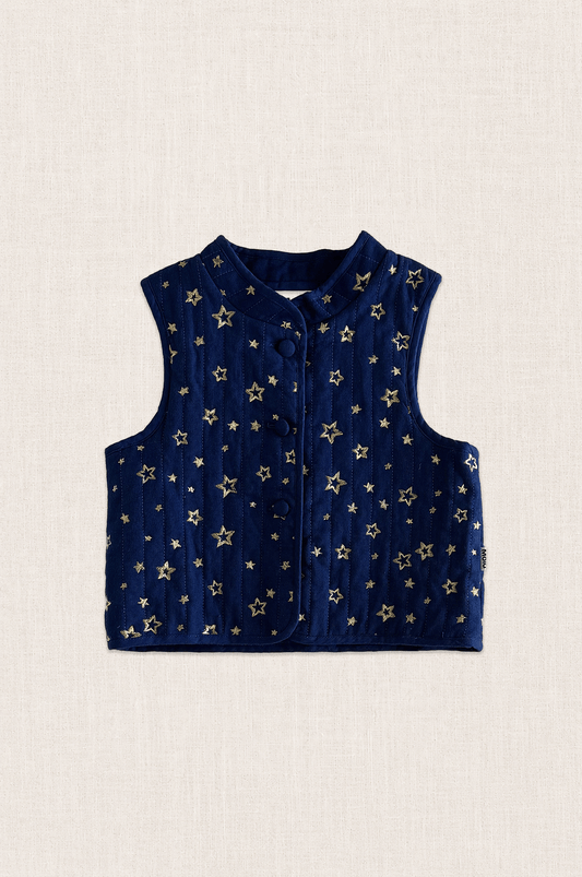 Gold Star Quilted Vest
