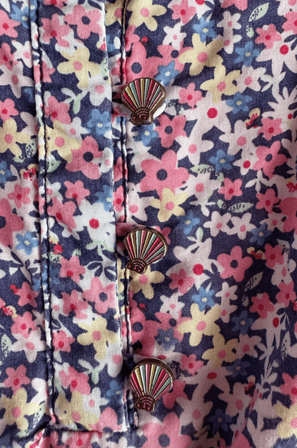 Floral Seashell Button Dress