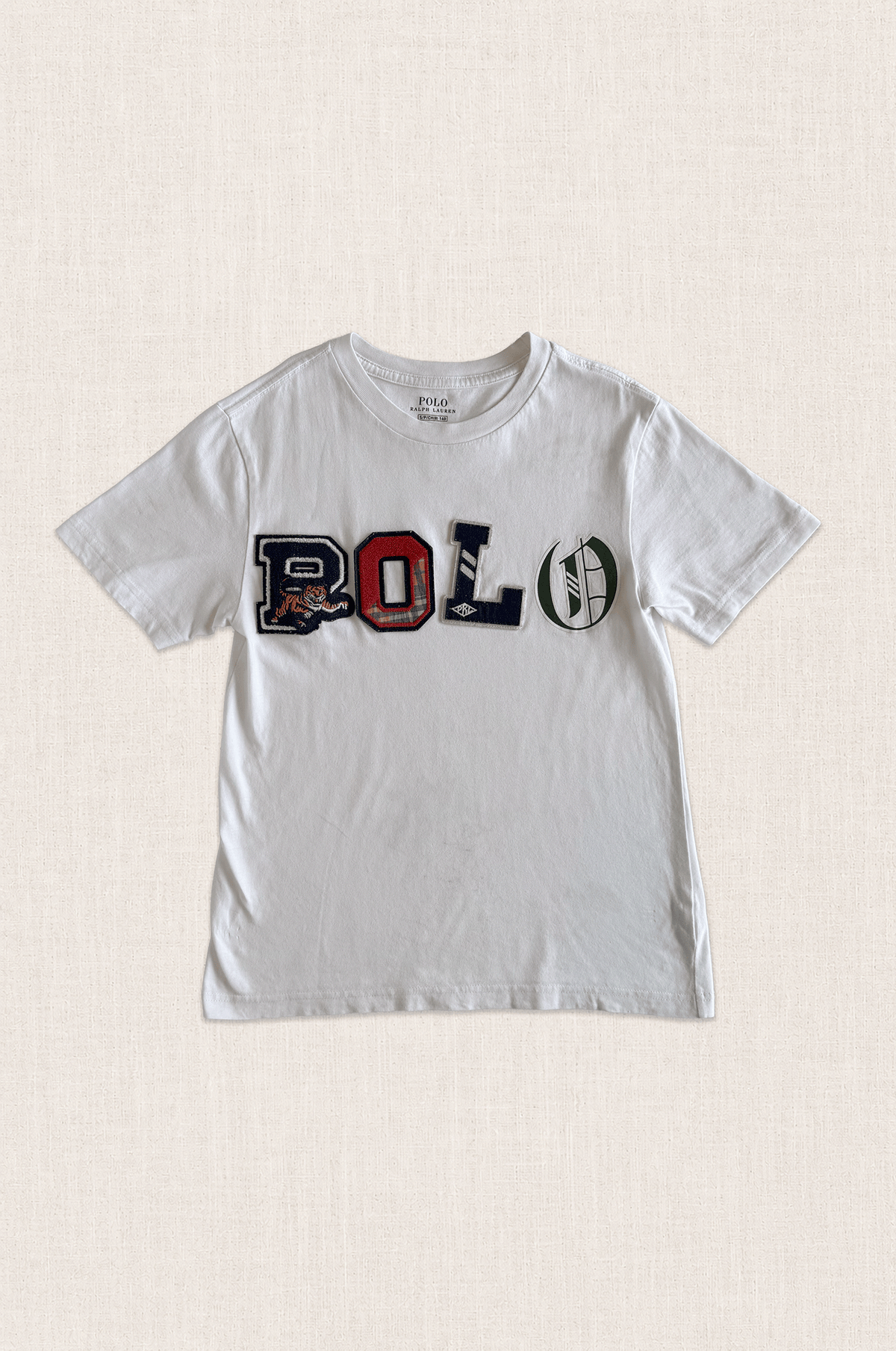 White Patchwork Logo T-Shirt