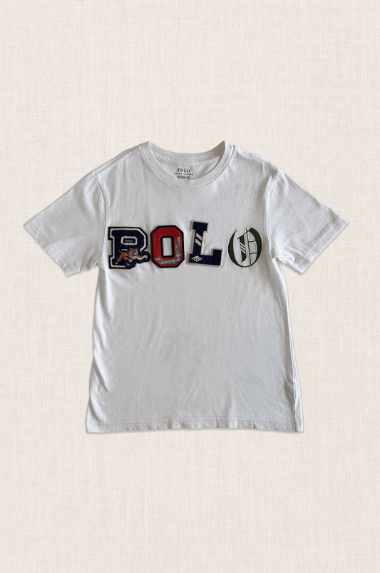 White Patchwork Logo T-Shirt