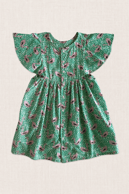 Pink Swan Cotton Dress