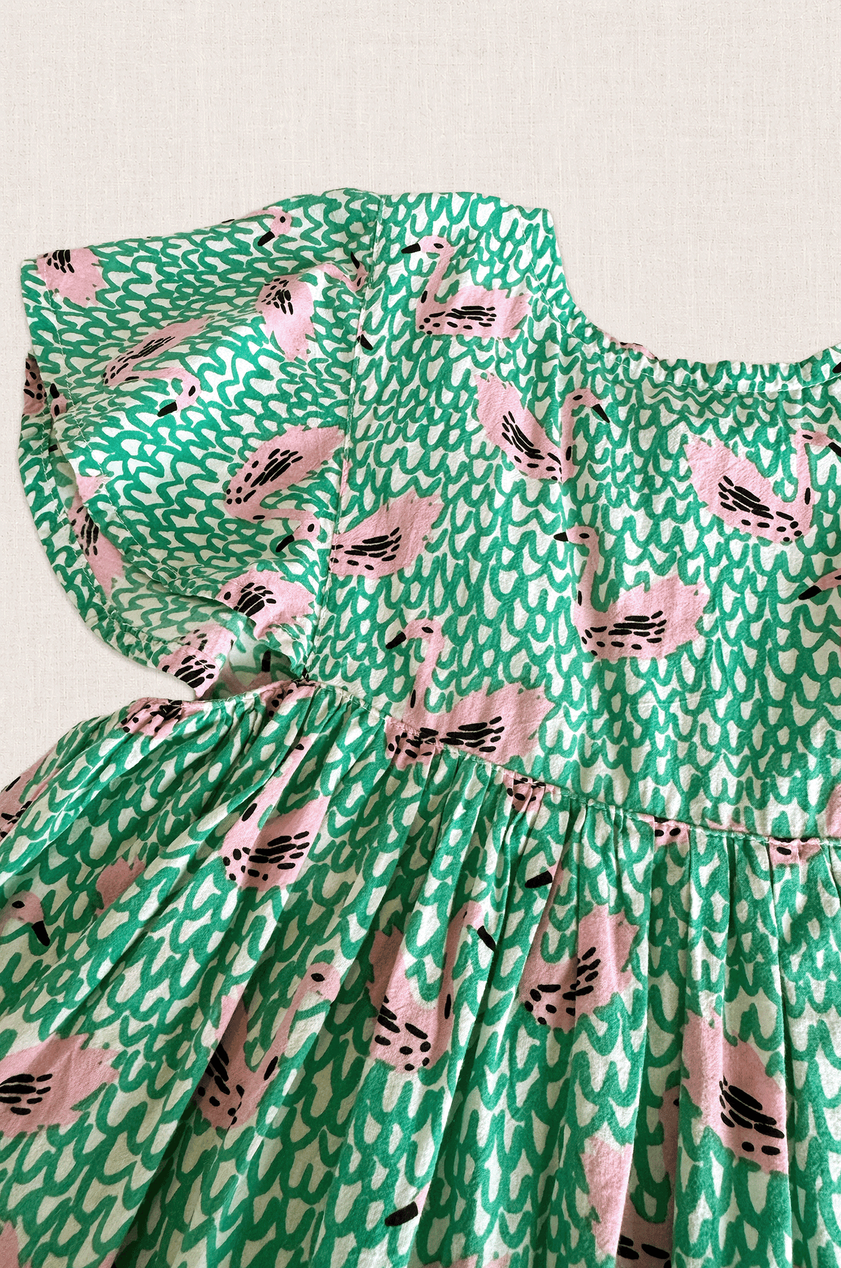 Pink Swan Cotton Dress