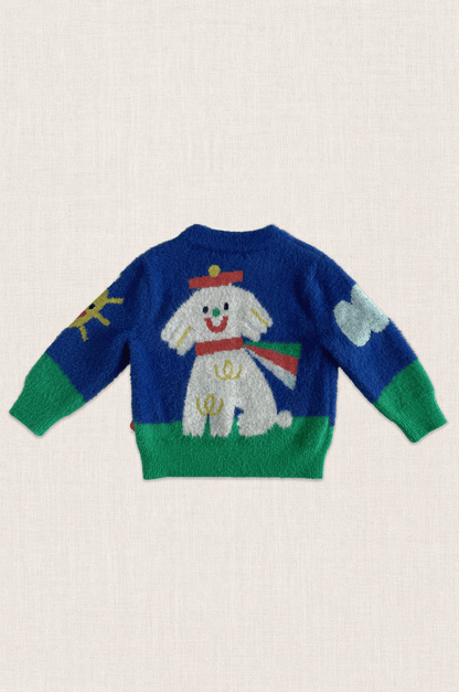 Blue Dog Knit Jumper