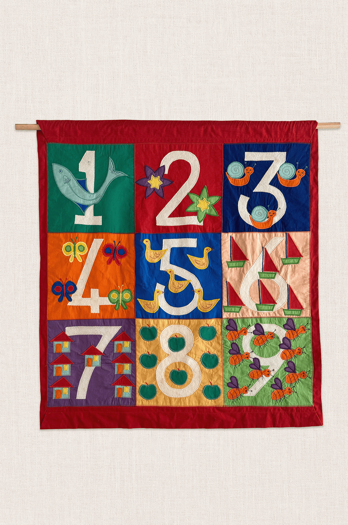 Number Patchwork Wall Hanging
