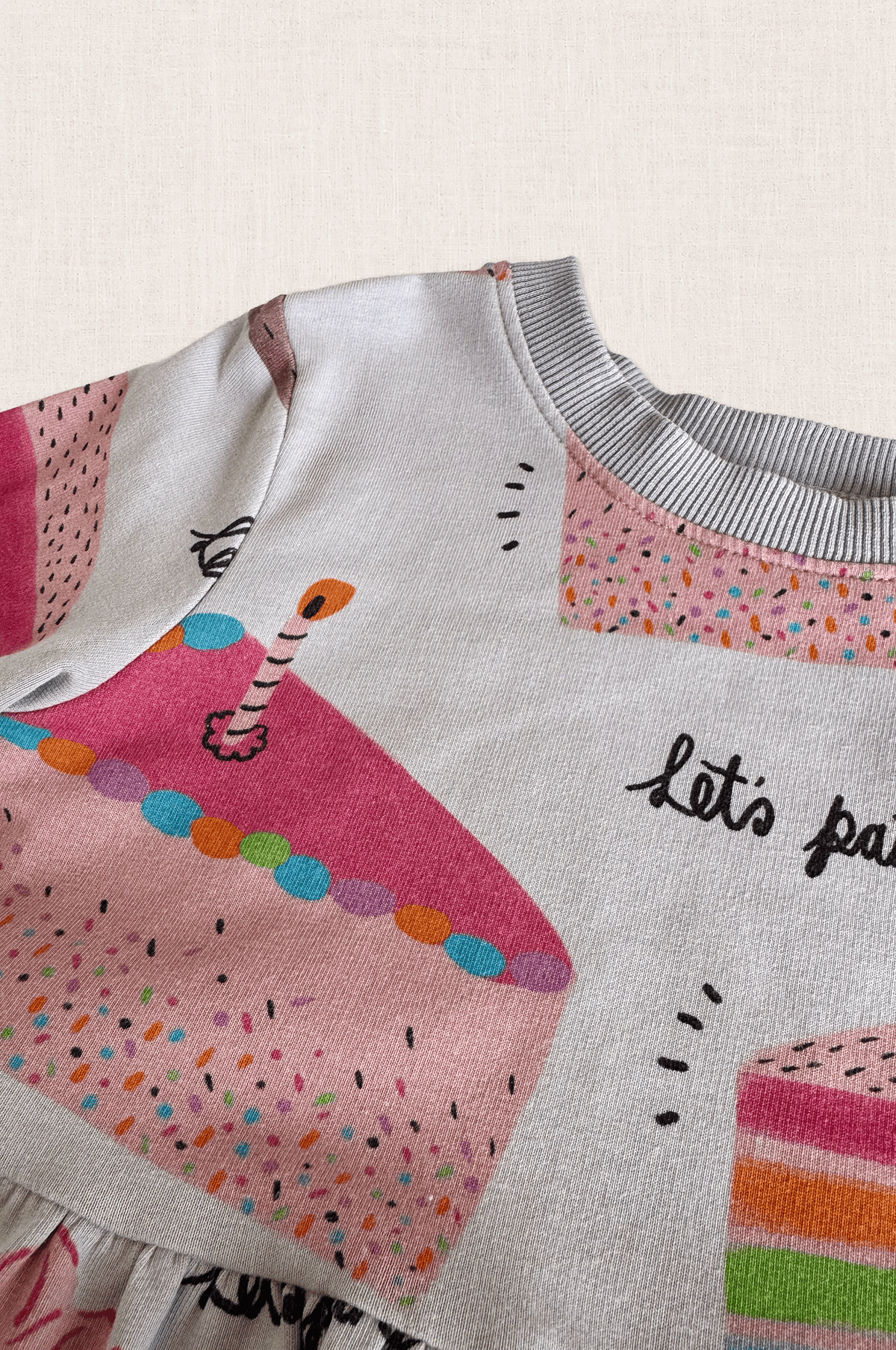 Let's Party Cake Print Dress