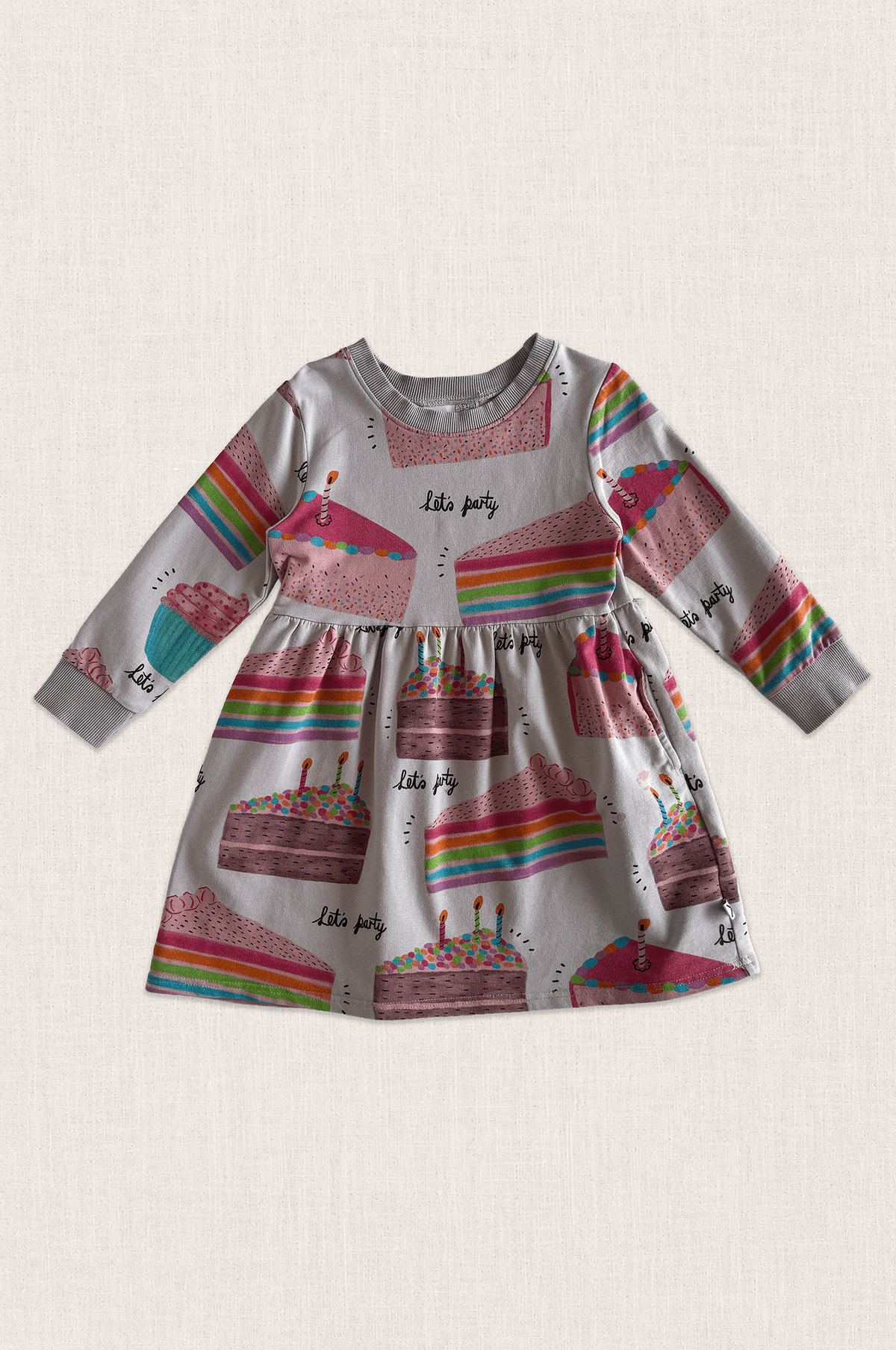 Let's Party Cake Print Dress