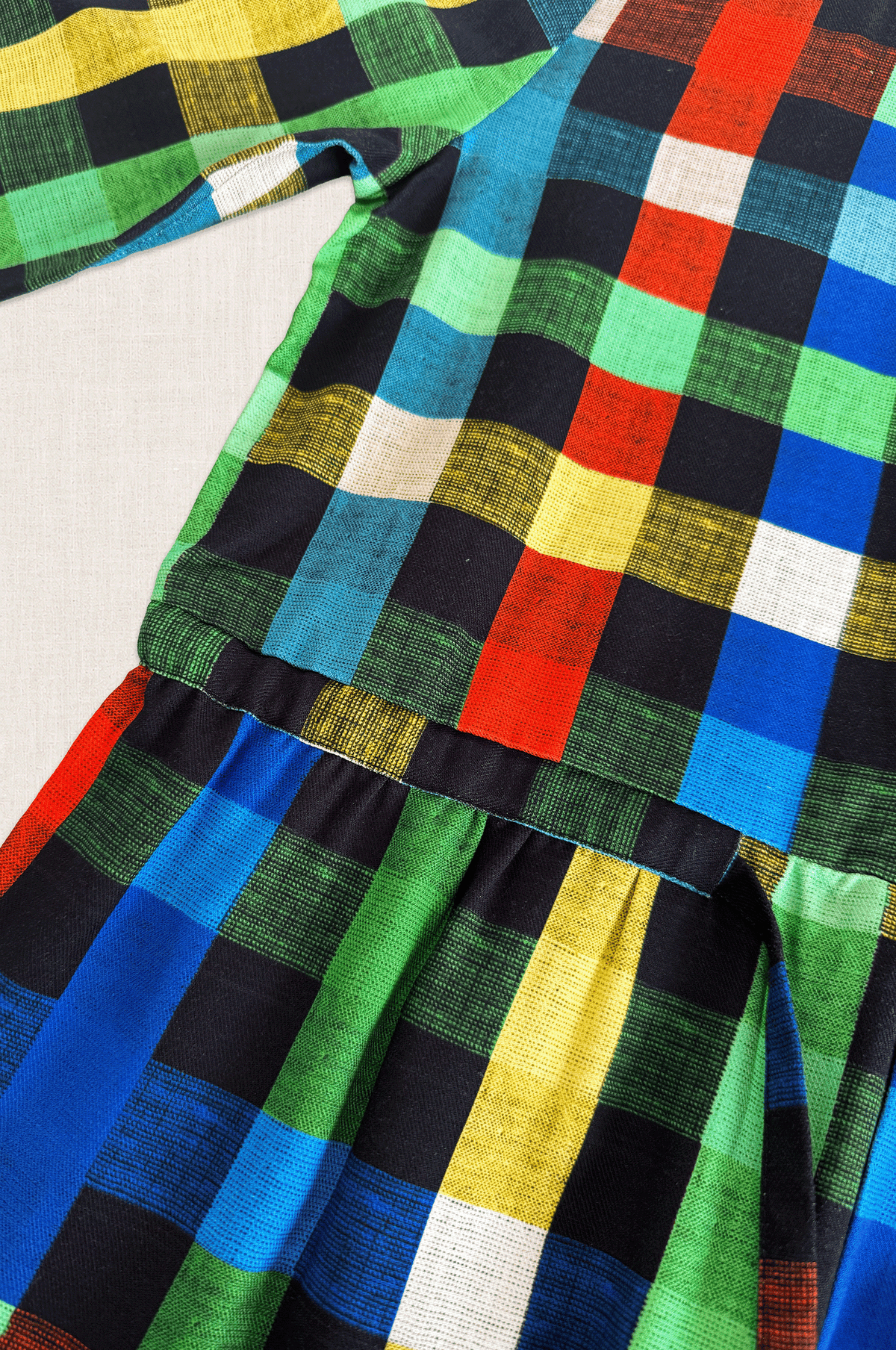 Multicolour Check Playsuit