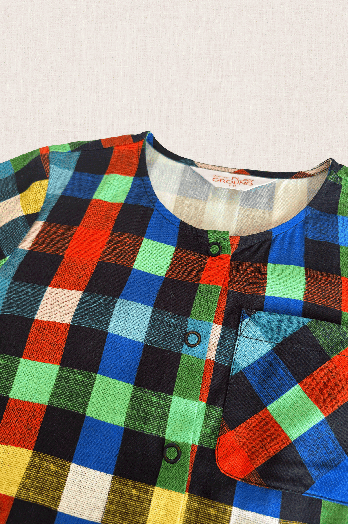 Multicolour Check Playsuit