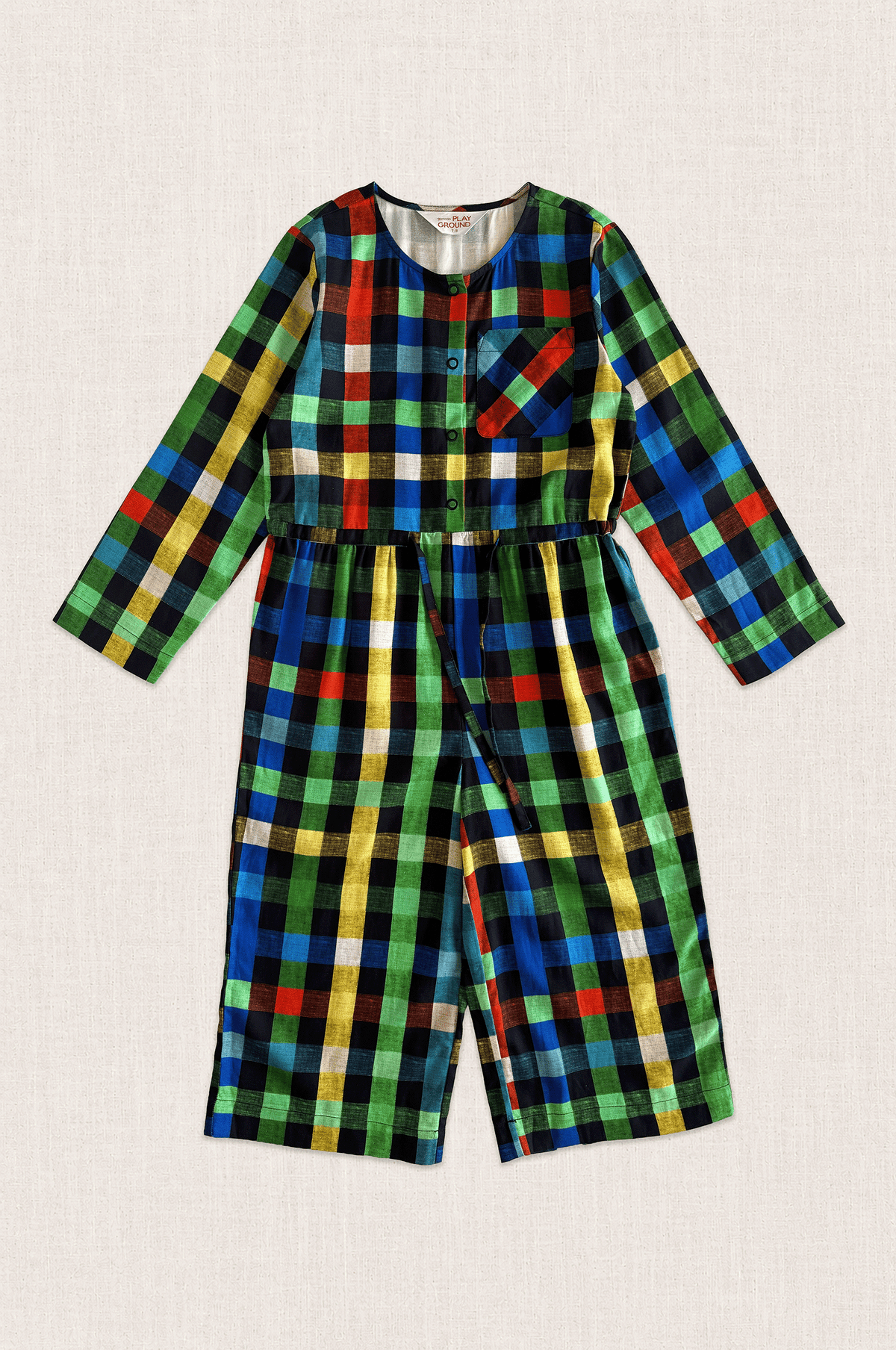 Multicolour Check Playsuit