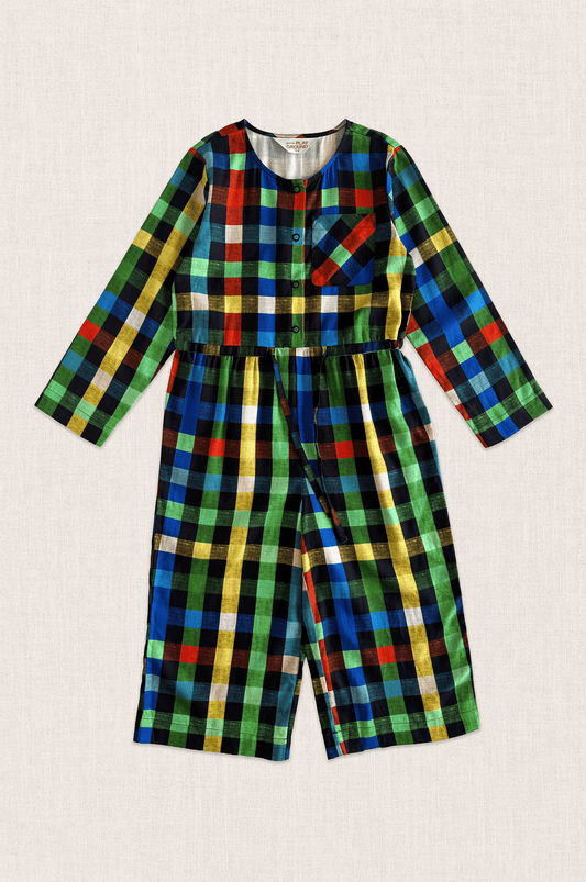 Multicolour Check Playsuit