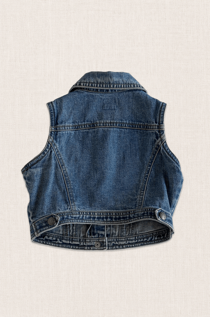 Denim Buttoned Vest