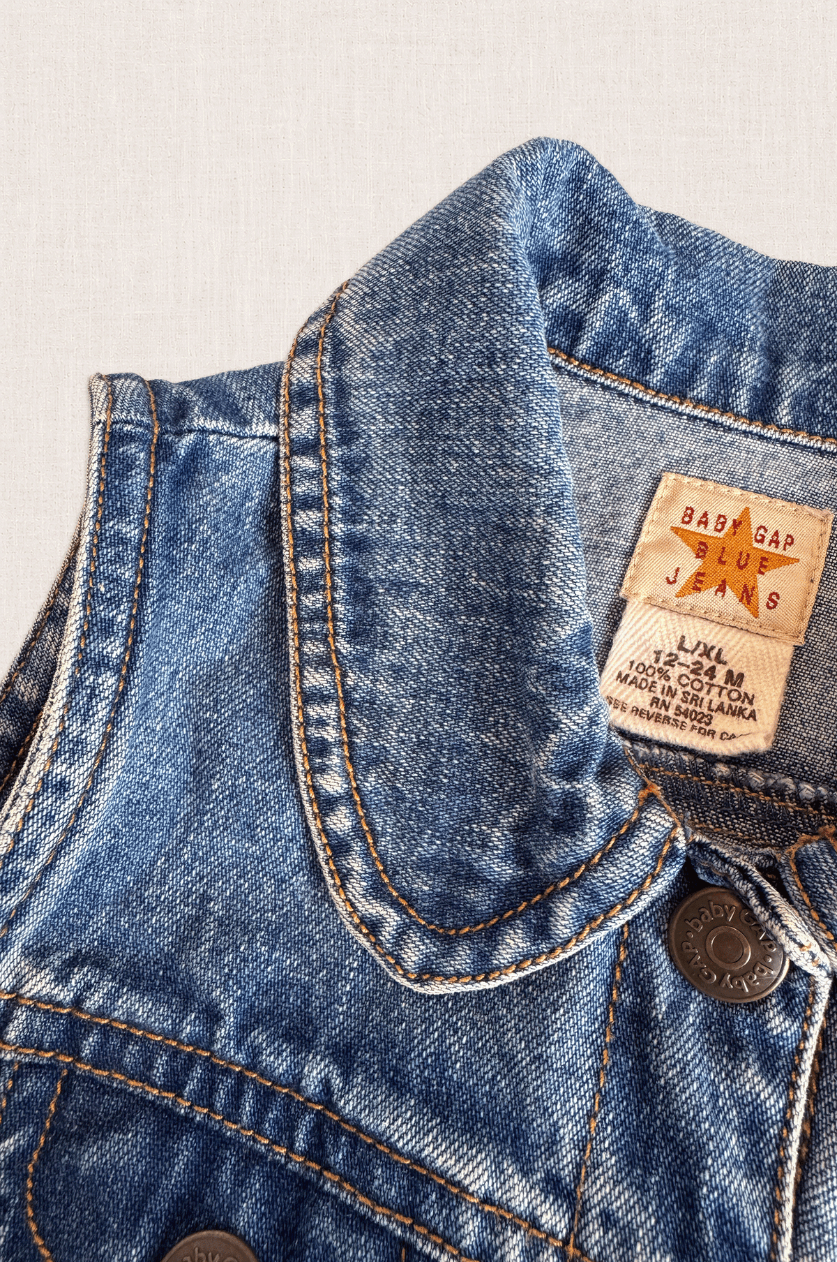 Denim Buttoned Vest