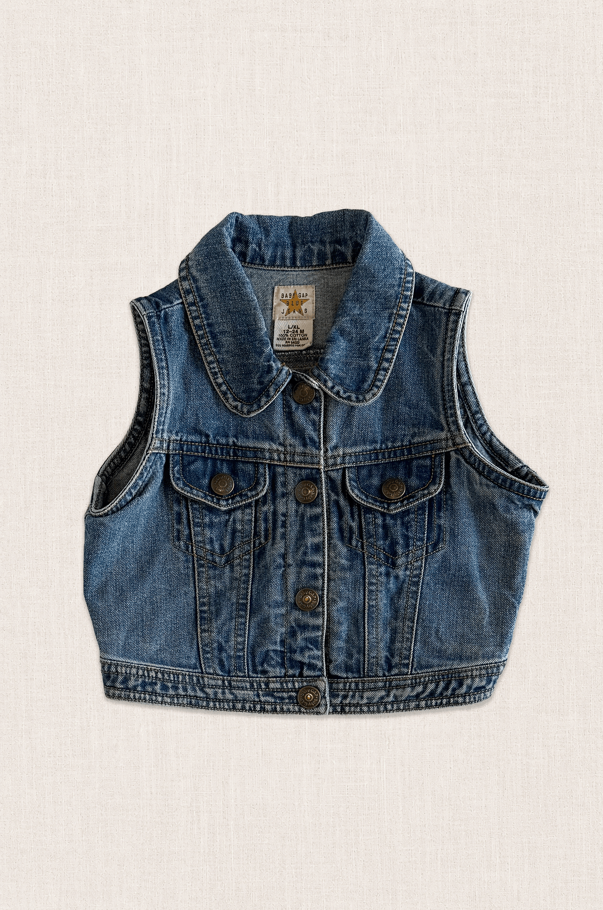 Denim Buttoned Vest